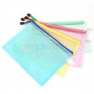 12pc A5 Plastic Mesh Zipper Bags Zip File Storage Document Folder Waterproof eco