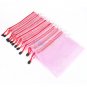 12pc A5 Plastic Mesh Zipper Bags Zip File Storage Document Folder Waterproof eco