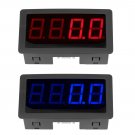Red/Blue 4 Digital LED Tachometer RPM Speed Meter w/Hall Sensor NPN Hot