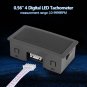 Red/Blue 4 Digital LED Tachometer RPM Speed Meter w/Hall Sensor NPN Hot