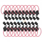 20x 16 Gauge ATC/ATO Inline Wire Fuse Holder With Cable 12V For Auto Car Truck