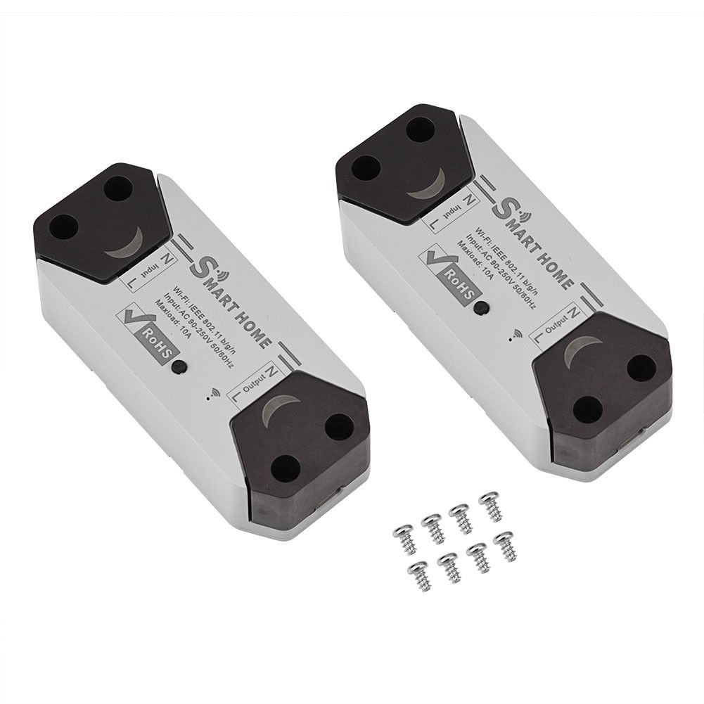 2PCS WiFi Home Wireless Smart Switch Socket Module Timer APP Remote Control