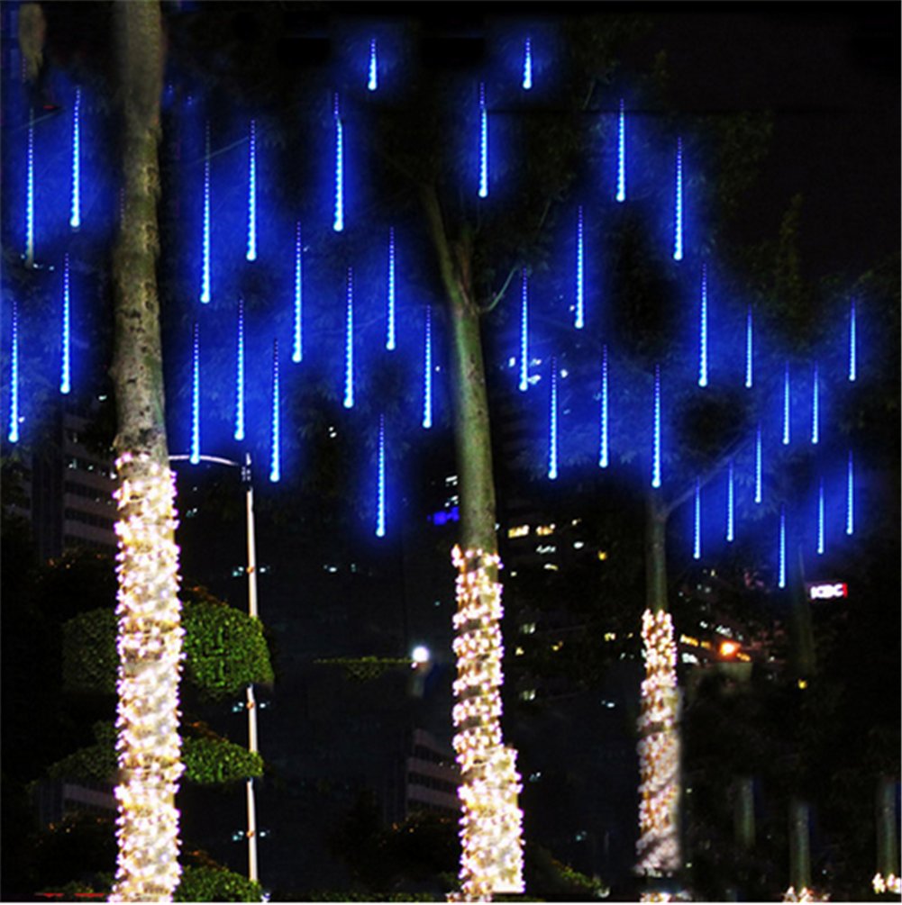 8X/Set Falling Rain Drop Icicle Snow Fall String LED Cascading Xmas Tree Lights