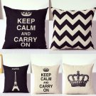 Vintage Fashion  Cotton Linen Throw Pillow Case Cushion Cover Crown Home Decor