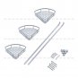 Triangular Shower Caddy Shelf Bathroom Wall Corner Rack Storage Organizer Holder