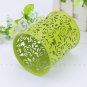 New Hollow Flower Pattern Cylinder Pen Pencil Pot Holder Container Organizer NI
