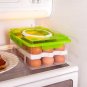 Plastic Kitchen Refrigerator Storage Organizer Egg Holder Keeper Container Box