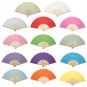 Lovely Handheld Mini Fan Folding Bamboo Chinese Paper Fans Wedding Kids Favours