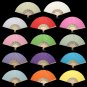 Lovely Handheld Mini Fan Folding Bamboo Chinese Paper Fans Wedding Kids Favours