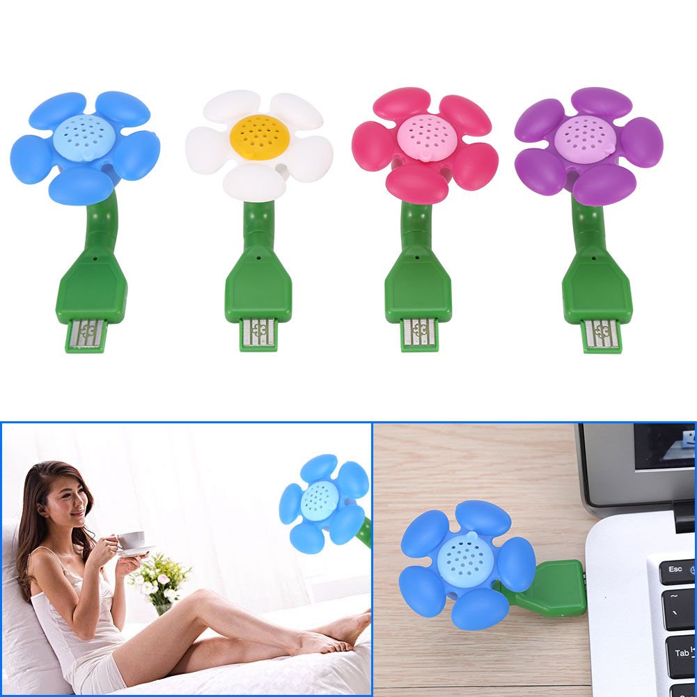 ABS USB Mini Aroma Diffuser Air Humidifier Flower Aromatherapy Essential Oil