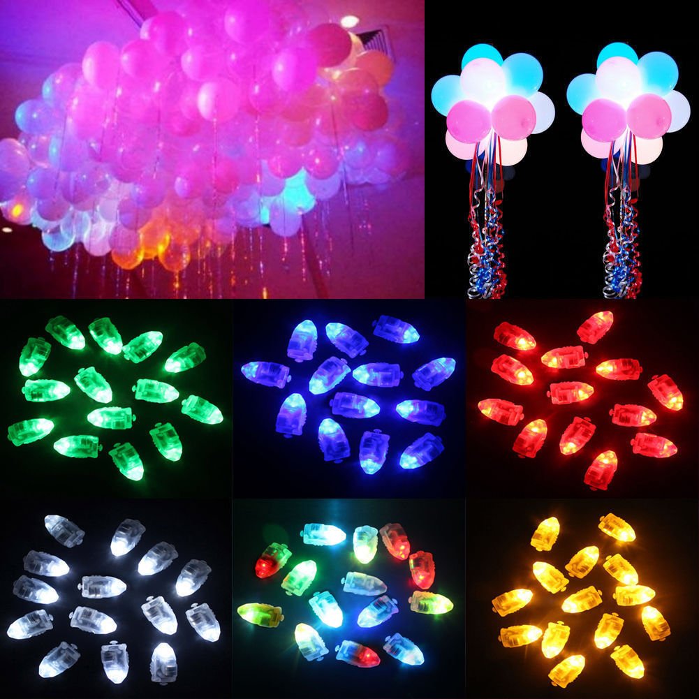50Pcs/Set LED Lamp Lights Balloons Paper Lantern Balloon Wedding Party Decor