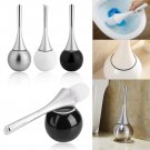 Creative Bathroom Toilet Scrub Cleaning Brush Holder Set w/Stainless Steel Base