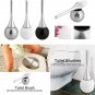 Creative Bathroom Toilet Scrub Cleaning Brush Holder Set w/Stainless Steel Base