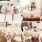 Round/Square/Rectangle Tablecloth Embroidery Table Cover Floral Runner Polyester