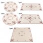 Round/Square/Rectangle Tablecloth Embroidery Table Cover Floral Runner Polyester