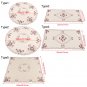 Round/Square/Rectangle Tablecloth Embroidery Table Cover Floral Runner Polyester