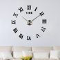 Luxury DIY Wall Clock 3D Roman Numerals Stickers Home Art Modern Clock Large