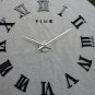 Luxury DIY Wall Clock 3D Roman Numerals Stickers Home Art Modern Clock Large