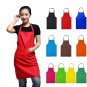 New Women Muti-color Cooking Kitchen Restaurant Bib Apron Dress with Pocket Gift