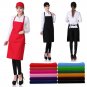 New Women Muti-color Cooking Kitchen Restaurant Bib Apron Dress with Pocket Gift