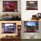 Chinese Style 3D Window View Removable Wall Sticker Art Vinyl Decal Decor Mural
