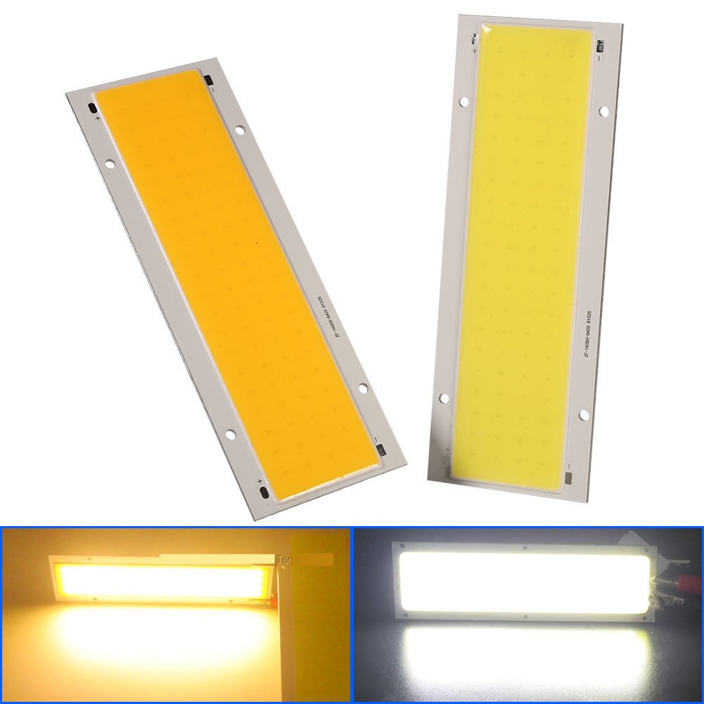 5/10/30W Strip COB LED Light 12-14V Warm White/Pure White Lamp Bead Bulbs Soft