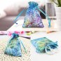 50Pcs/Set Sheer Coralline Organza Jewelry Pouch Wedding Party Favor Gift Bags