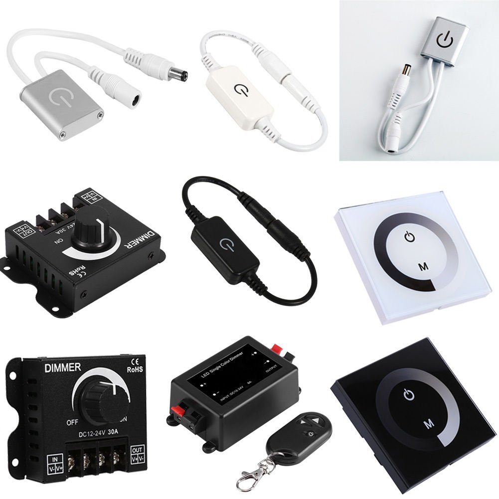DC12-24V LED IR RF Touch Dimmer Switch Controller For Led Strip Single Color