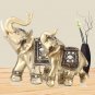 Gold Elegant Resin Elephant Statue Ornament Figurine Home Office Decor Gift