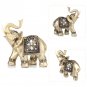 Gold Elegant Resin Elephant Statue Ornament Figurine Home Office Decor Gift