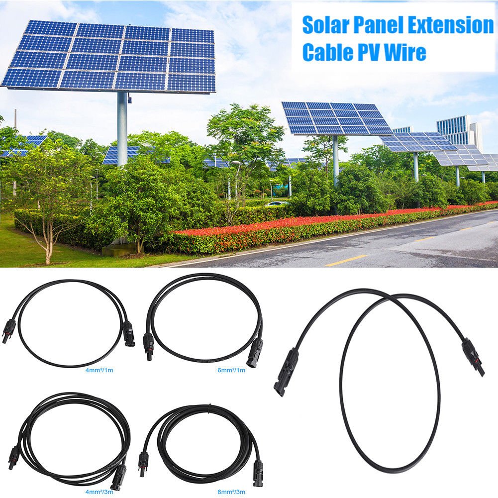 3/10ft Solar Panel Extension Cable PV Wire w/ Male Female MC4 Connectors Adapter