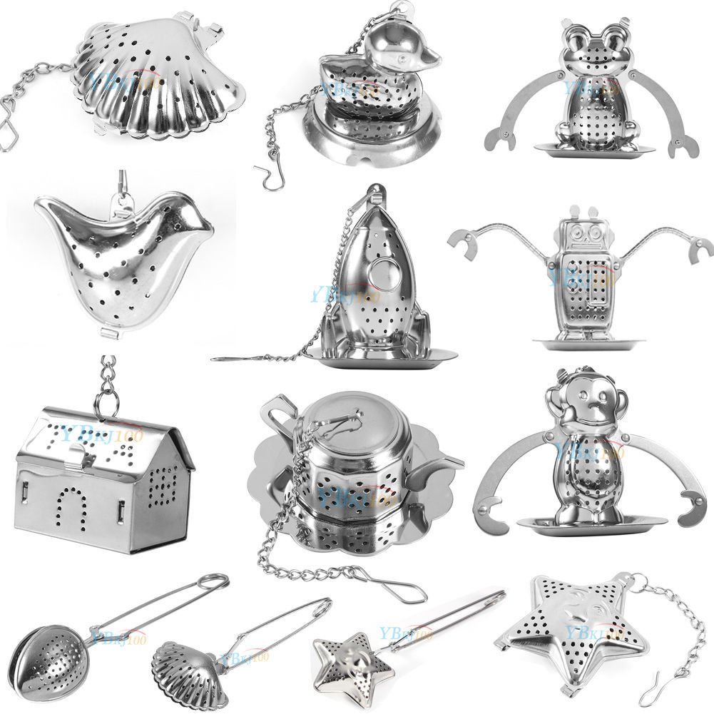 Stainless Infuser Loose Tea Leaf Strainer Herbal Spice Filter Diffuser Animals E