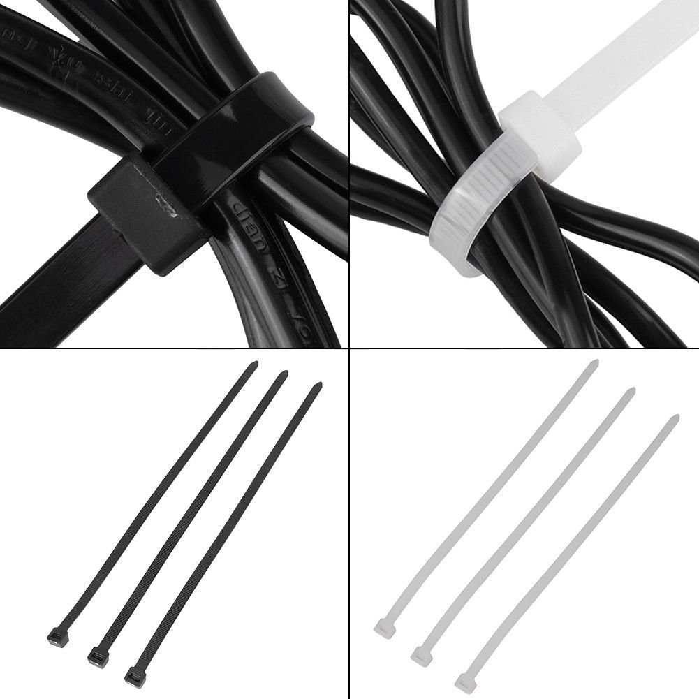 100Pcs Nylon Plastic Releasable Reusable Cable Tie Zip Wrap Ties Wire 8x150mm