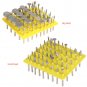50pcs Durable Diamond Coated Head Point Burr Grinding Bit Set For 1/8 " 120 Grit