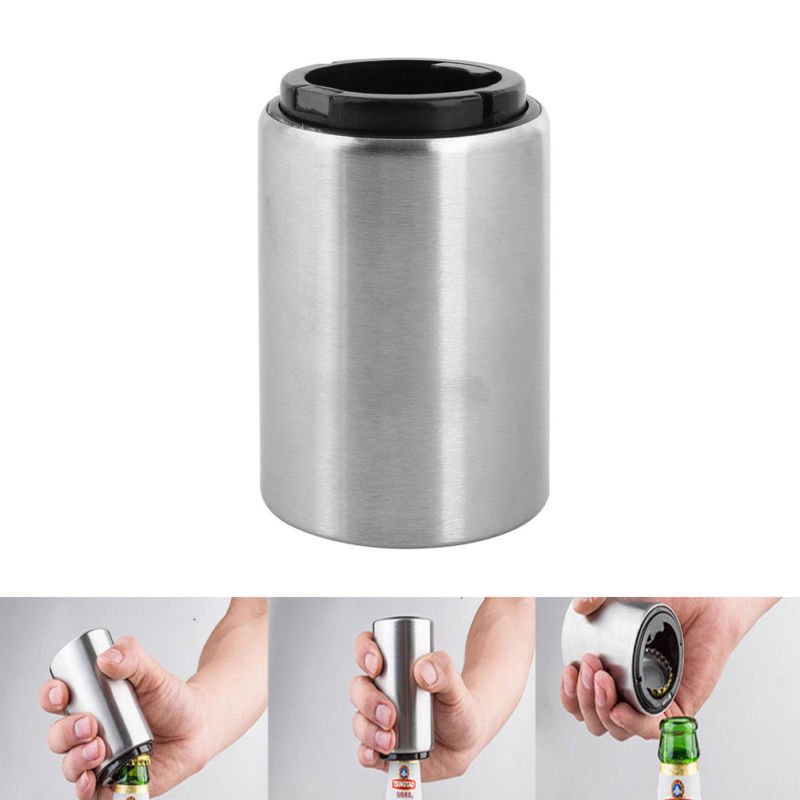 Automatic Wine Soda Beer Bottle Cap Opener,Stainless Steel Push Down Beer Opener