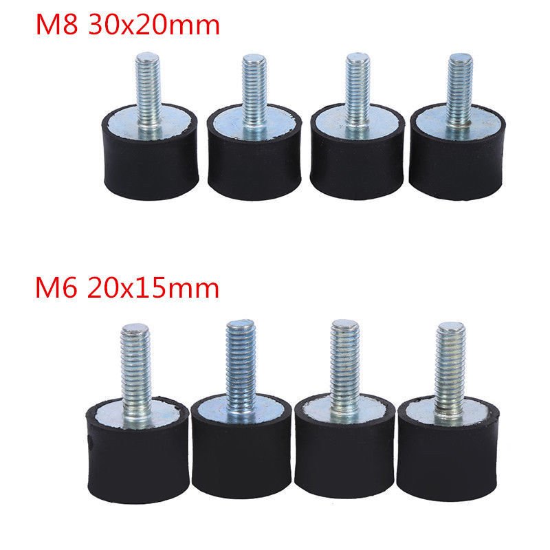 4x M6 M8 Rubber Bobbins Vibration Pump Isolator Mounts Standoff Car Boat Damper