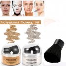 MISS ROSE Oil-control Beauty Makeup Loose Finishing Powder Foundation W/Brush