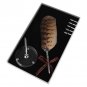 Owl Feather Quill Dip Pen&5 Stainless Steel Nibs Set Rare Stationery Gift+Box c