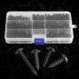 340Pcs Assorted Black Iron Self Tapping Drilling Cross Head Screw Bolt 8 Sizes