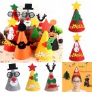 Adult Kids Christmas Xmas Novelty DIY Hat Costume Snowman Santa Claus Non-woven