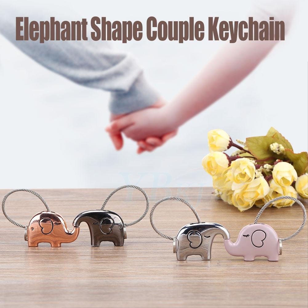 Elephant Key Chain Ring Keychain Keyring Pendant Gift Fr Lover Couple Friend coi