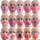 Half Face Scary Breathable Latex Masks Cosplay Fancy Dress Halloween  Prank Prop