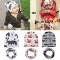 2PCS Newborn Baby Kids Boy Girl Cotton Hat Cap + Scarf Neckerchief Breathable