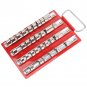 40/80Pcs 1/4" 3/8" 1/2" Socket Rail Tray Rails Storage Holder Tool With Handle