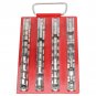 40/80Pcs 1/4" 3/8" 1/2" Socket Rail Tray Rails Storage Holder Tool With Handle