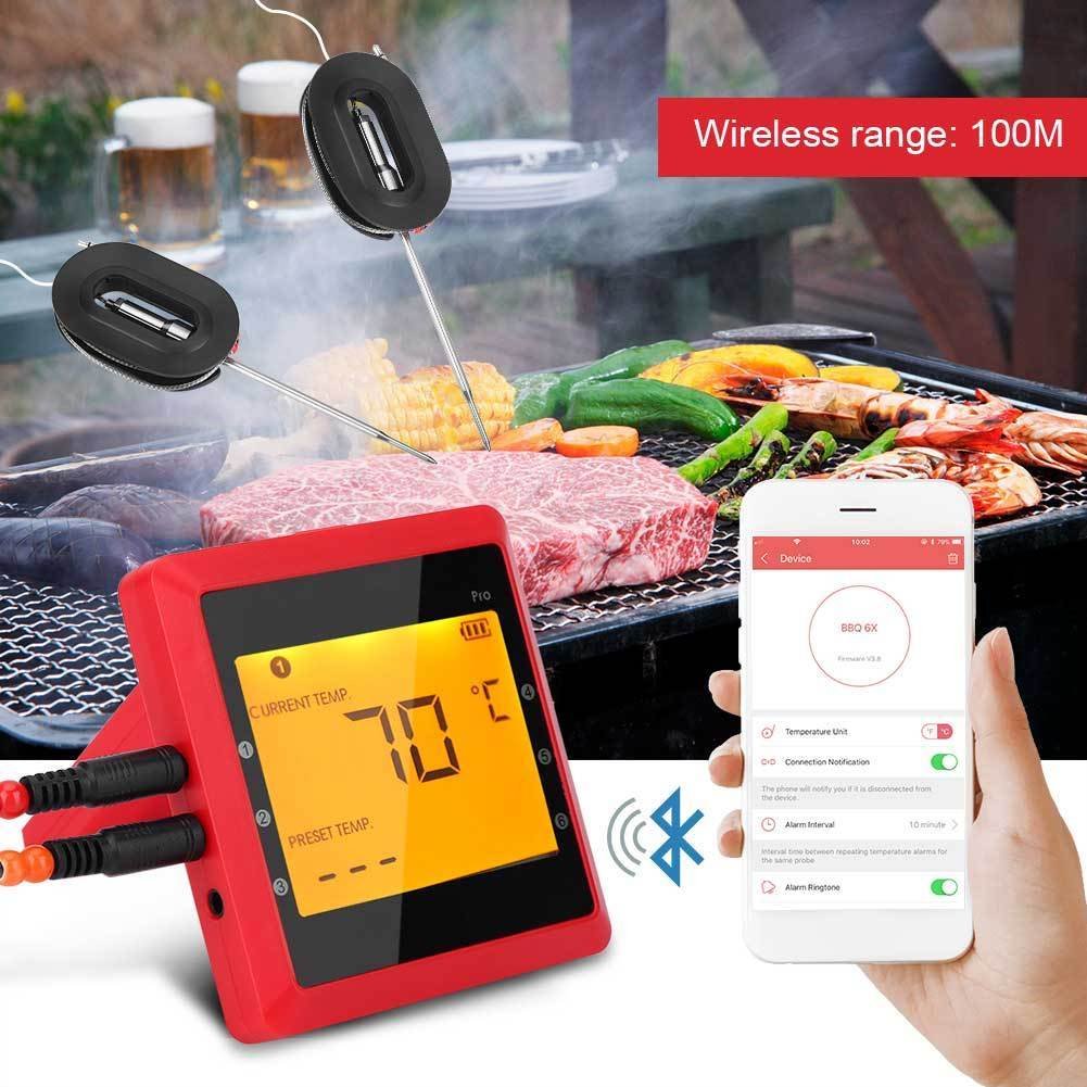 Wireless Bluetooth BBQ Grill Meat Thermometer Probe Home Kitchen Cooking Tool