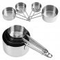 Stainless Steel Measuring Cups&Spoons Kit For Dry Liquid Ingredients Milk Pan