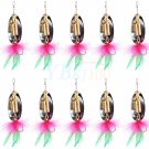Lot 10pcs Fishing Lures Pike Trout Bass Salmon Spinners Set Spoons Crank Baits