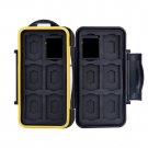 Black Waterproof 12SD + 12TF Memory Card Protective Carry Case Travel Holder Bag