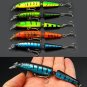 Lot 5pc Multi-jointed Minnow Fishing Lures Bait Swimbait CrankBait Tackle Lure